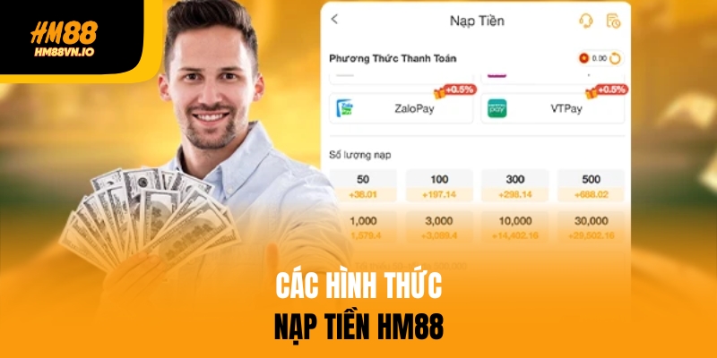 Nạp tiền HM88 trong 1 nốt nhạc - Sẵn sàng cược mọi ván game Điểm danh các hình thức nạp tiền HM88